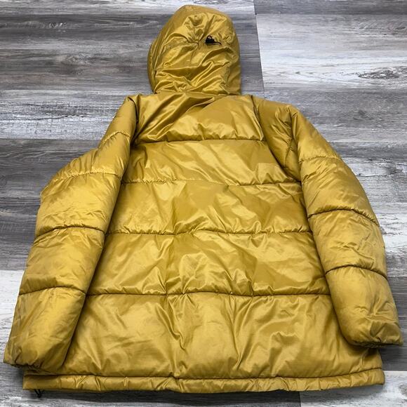 Everlane ReNew Yellow Womens Medium PrimaLoft Insulated Hooded Puffer Jacket - Picture 3 of 10